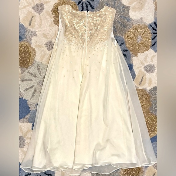 Ted Baker London Just For You Hasse Chiffon Over Gold Sequined A-line Mini Dress - Picture 7 of 9